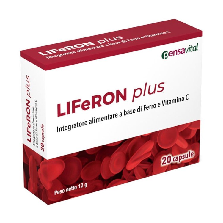 Towa Pharmaceutical Liferon Plus Integratore Alimentare Ferro e Vitamina C 20 Capsule