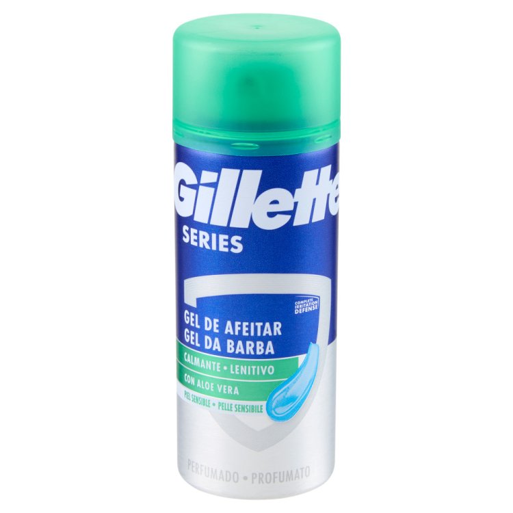 Gillette Series Gel da Barba Lenitivo Aloe Vera per Pelli Sensibili 75ml