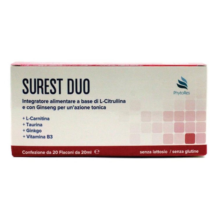 Phytores Surest Duo Integratore Tonico L-Citrullina L-Carnitina Ginseng 20 Flaconcini