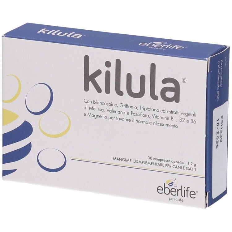 Eberlife Kilula Mangime Complementare per Cani e Gatti Rilassamento 30 Compresse Eberlife Kilula Mangime Complementare per Cani e Gatti Rilassamento 30 Compresse