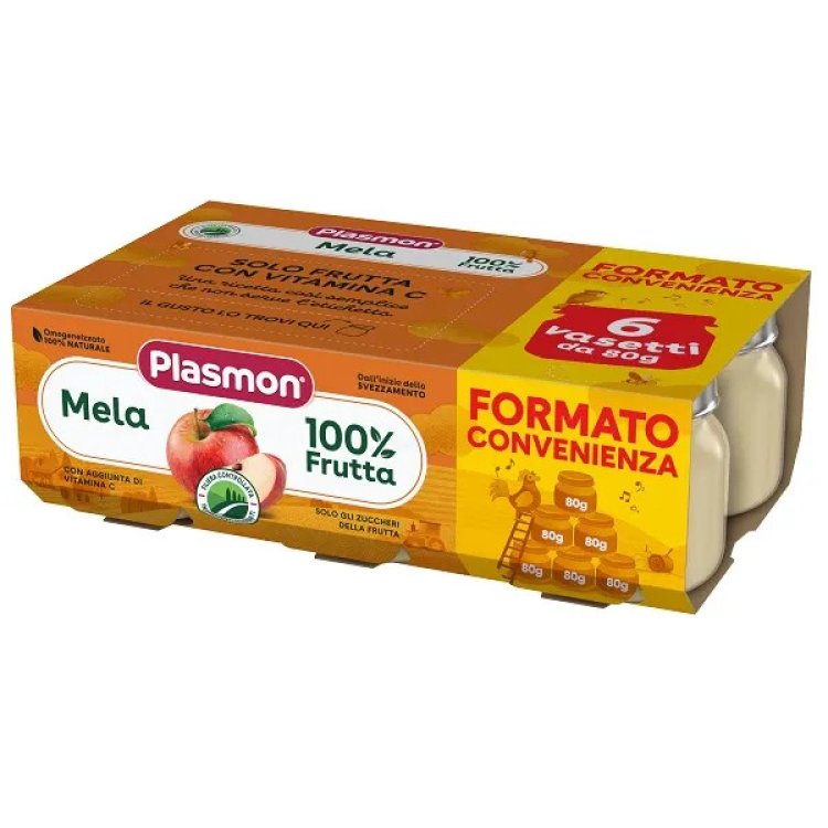 Plasmon Omogeneizzato Mela 6 Vasetti da 80 g