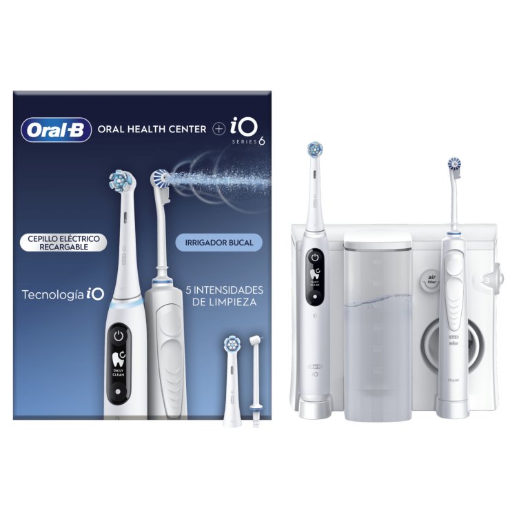 Oral-B iO6 Oxyjet Idropulsore e Spazzolino Elettrico con Tecnologia Microbollicine