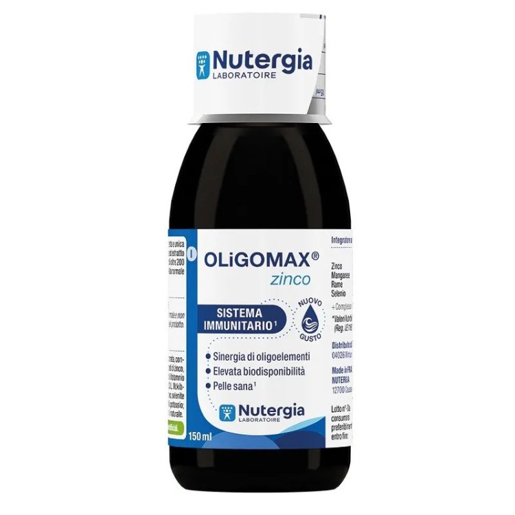 Nutergia Oligomax Zinco Integratore per Sistema Immunitario e Pelle 150ml