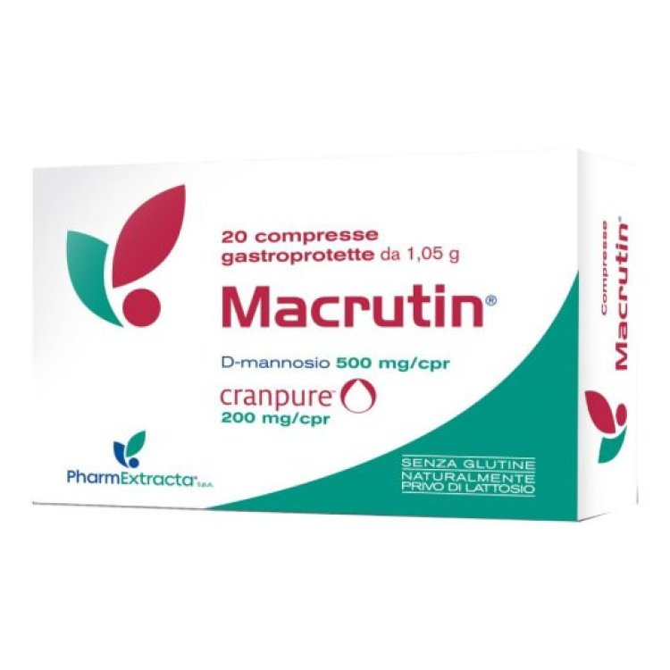 PharmExtracta Macrutin Integratore per Vie Urinarie 20 Compresse Gastroprotette
