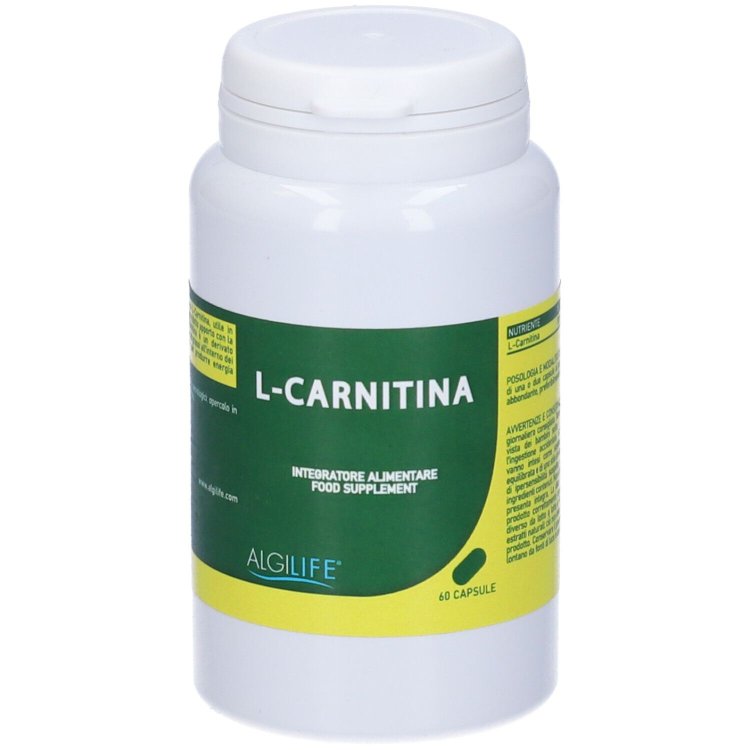 Algilife L-Carnitina Integratore per Metabolismo dei Grassi in Capsule, 60 Unit&agrave;