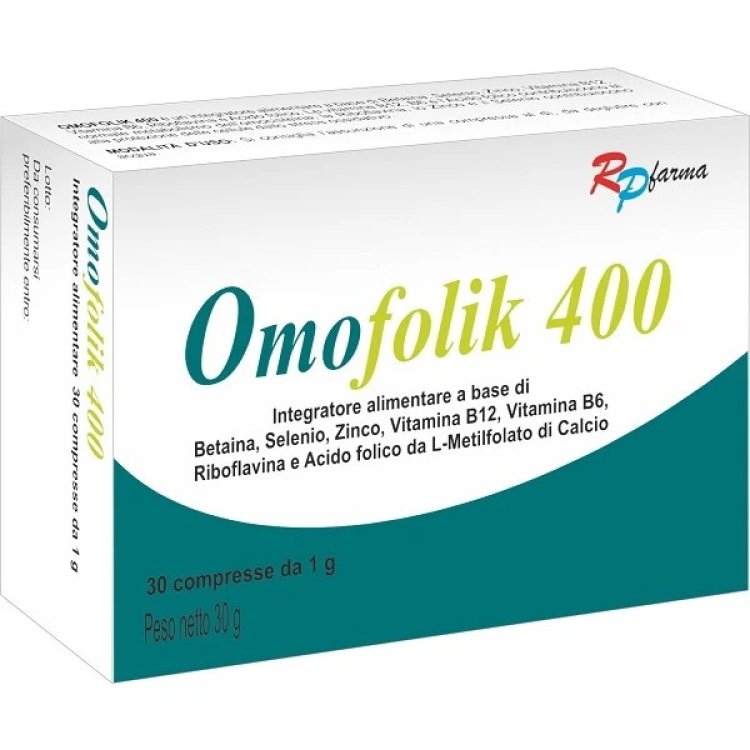 Rp Farma Srls Omofolik 400 Integratore Alimentare per Metabolismo Omocisteina 30 Compresse