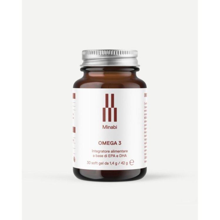 Minabi Omega 3 Integratore Alimentare per Funzioni Cardiocerebrovisive 30 Capsule Minabi Omega 3 Integratore Alimentare per Funzioni Cardiocerebrovisive 30 Capsule