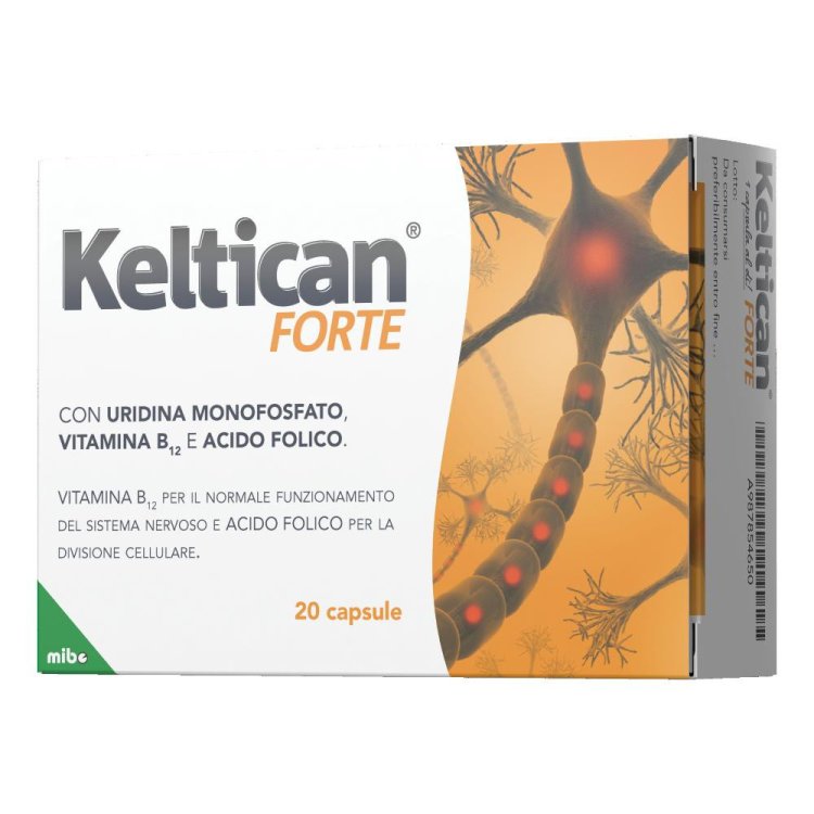 Mibe Pharma Keltican Forte Integratore Sistema Nervoso B12 Folico 20 Capsule