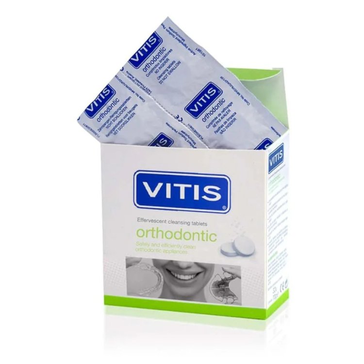 Dentaid Vitis Orthodontic Compresse Effervescenti per Apparecchi Ortodontici 32 Compresse