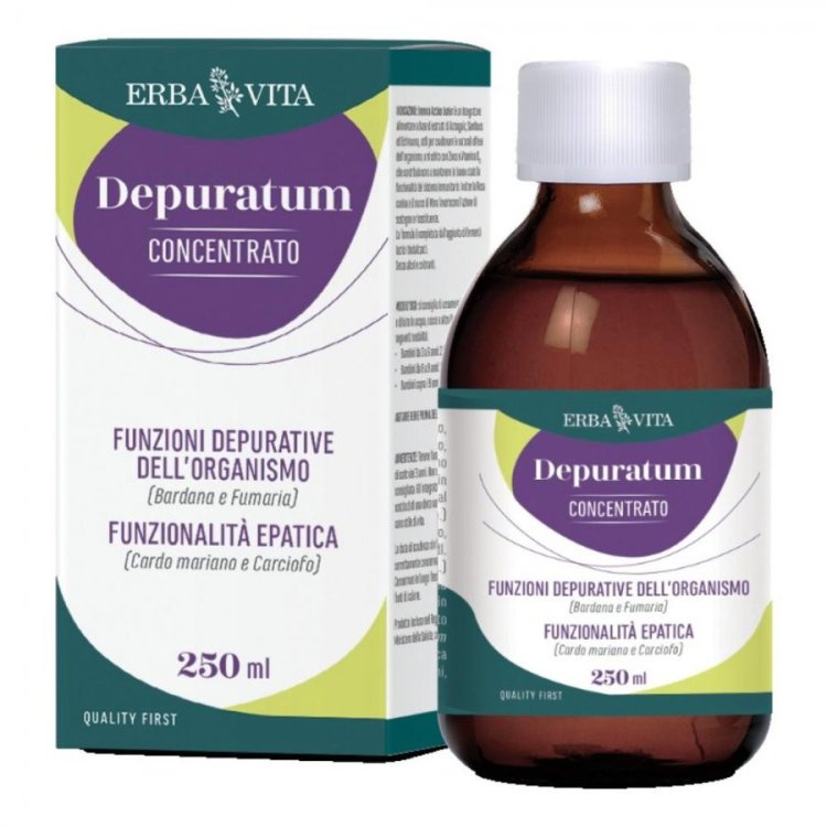 Erba Vita Depuratum Concentrato Integratore Alimentare per Depurazione e Fegato 250ml