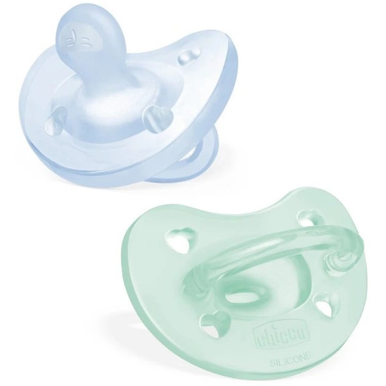Chicco Gommotto PhysioForma Soft Azzurro 2-6M 2 Pezzi