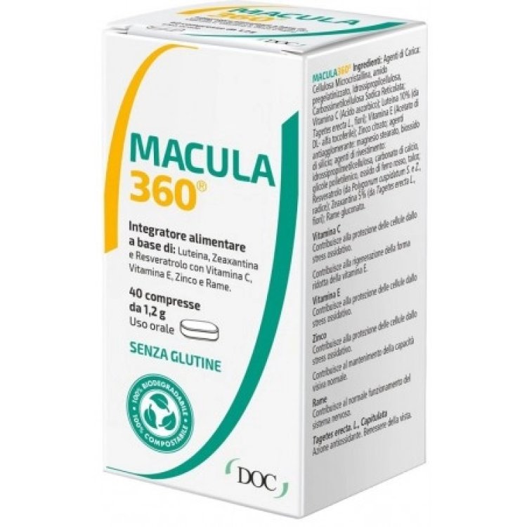 Doc Generici Macula 360 Integratore per gli Occhi Luteina Zeaxantina 40 Compresse Doc Generici Macula 360 Integratore per gli Occhi Luteina Zeaxantina 40 Compresse