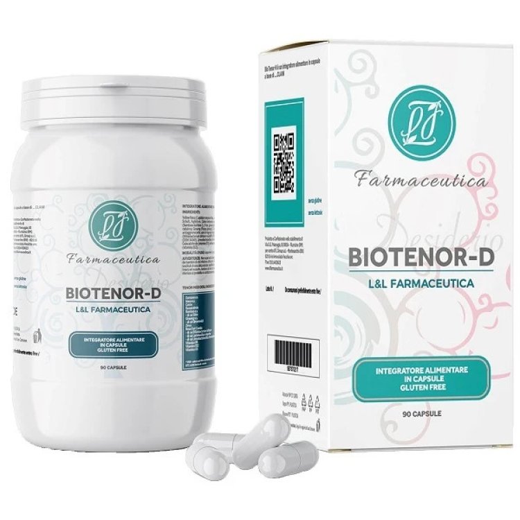 FL Group Biotenor D Integratore Alimentare per Energia, Ossa e Pelle, 90 Capsule