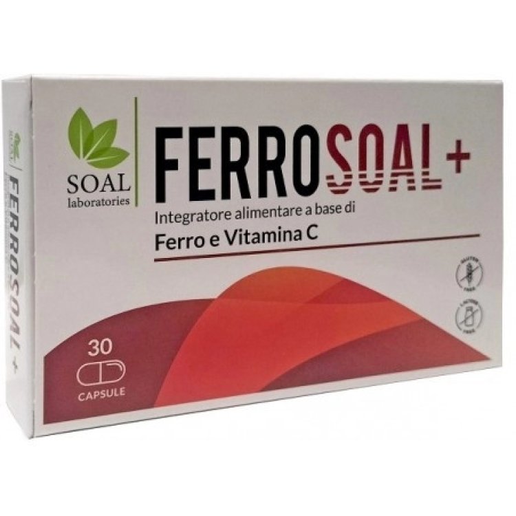 Soal Pharma Ferrosoal+ Integratore Alimentare Ferro e Vitamina C 30 Capsule