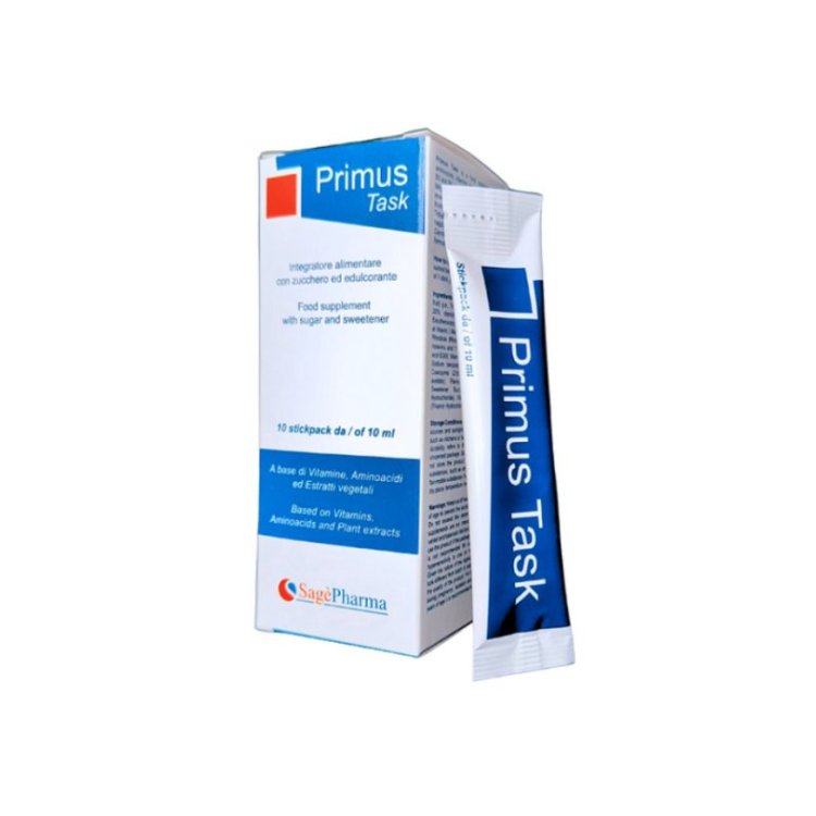 Sage Pharma Primus Task Integratore Amminoacidi Vitamine Stanchezza 10 Stickpack