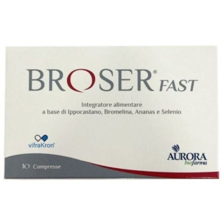 Aurora Biofarma Broser Fast Integratore Drenante per Sistema Immunitario 10 Compresse