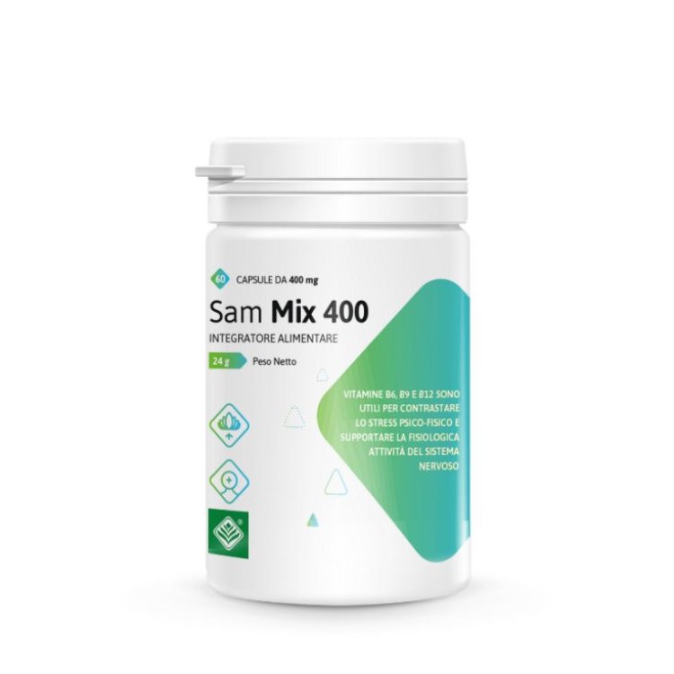 Gheos Sam Mix 400 Integratore Alimentare per Stress Psicofisico, 60 Capsule