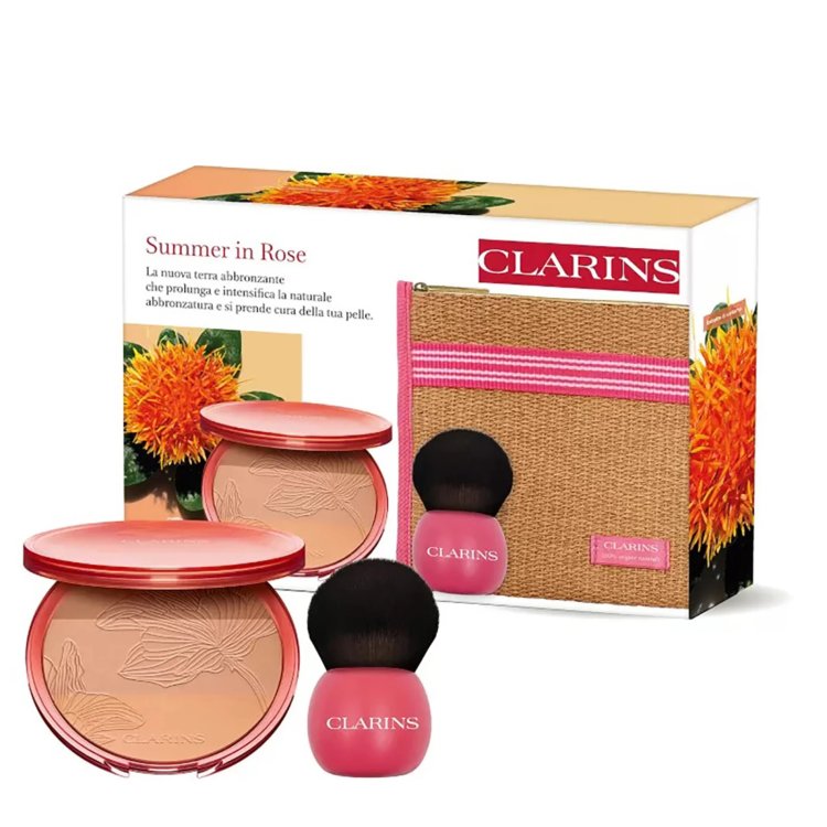 Clarins Italia Poudre Soleil Bronzante Compatto 2024 con Trousse e Pennello Kabuki
