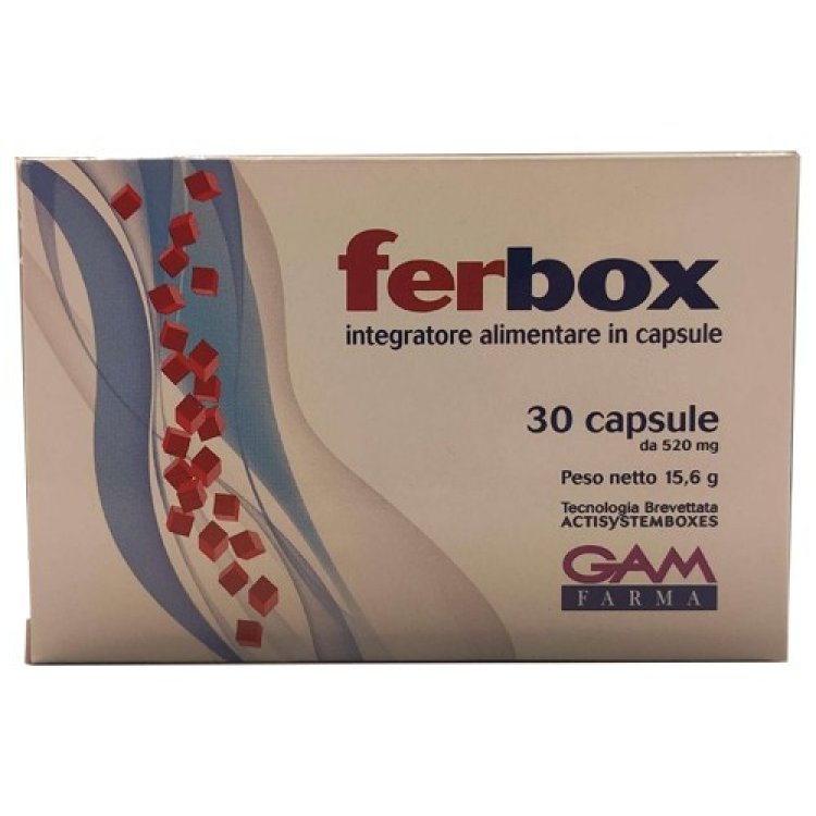 Gam Farma Ferbox Integratore Alimentare di Ferro 30 Capsule Gam Farma Ferbox Integratore Alimentare di Ferro 30 Capsule