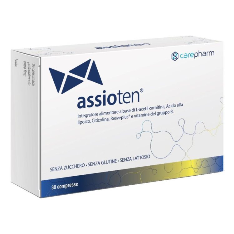 Carepharm Assioten Integratore Alimentare Metabolismo Energetico e Sistema Nervoso 30 Compresse