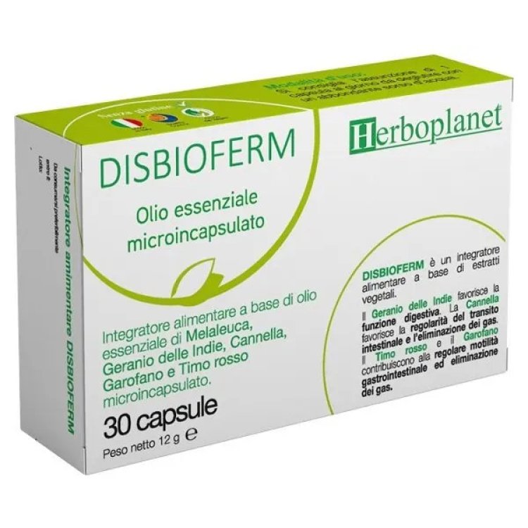 Herboplanet Disbioferm Integratore Digestivo e Regolarità Intestinale, 30 Capsule Herboplanet Disbioferm Integratore Digestivo e Regolarità Intestinale, 30 Capsule