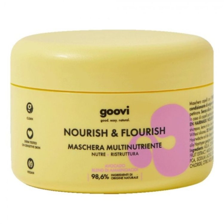 Goovi Maschera Capelli Multinutriente Senza Siliconi 98.6% Naturale 200ml