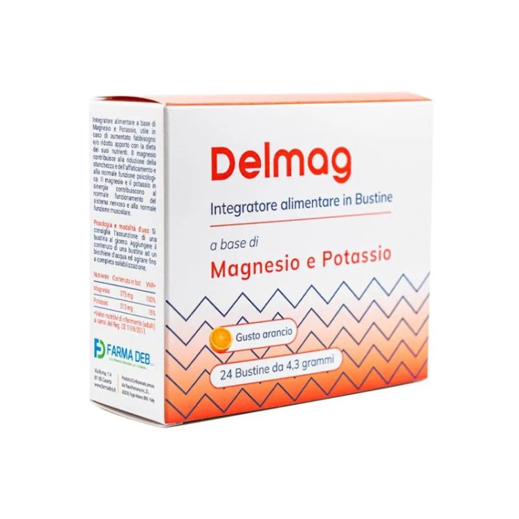 Farma Deb Srl Delmag Integratore Magnesio Potassio Riduce Stanchezza 24 Bustine