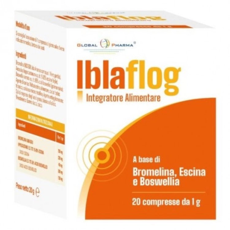 Global Pharma Iblaflog Integratore Alimentare per Funzionalit&agrave; Articolare, 20 Compresse