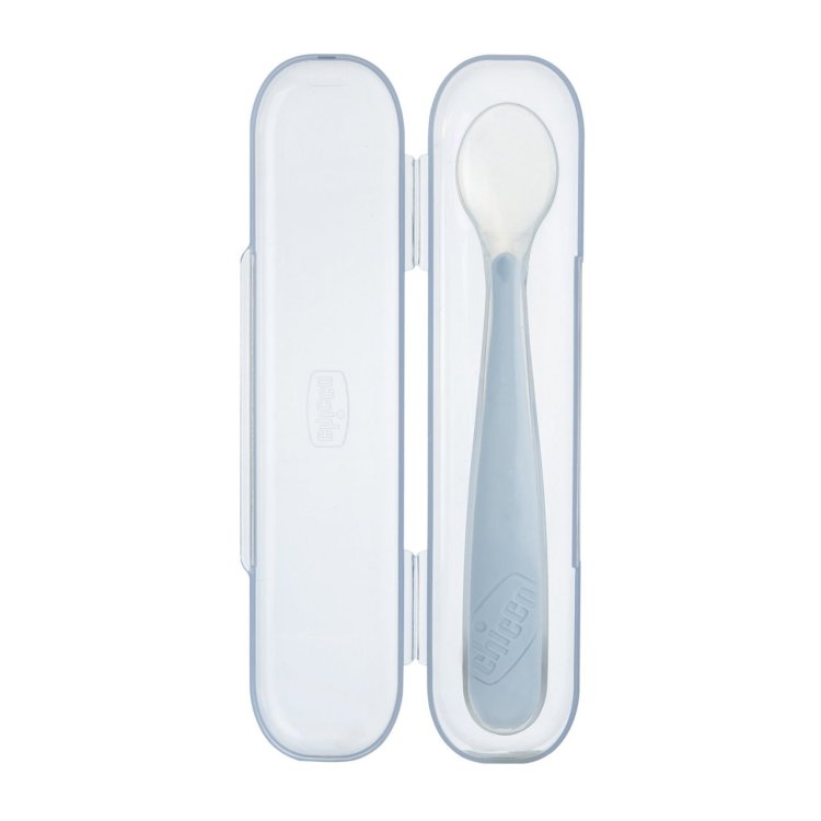 Chicco Cucchiaio Morbido in Silicone con Custodia 6m+