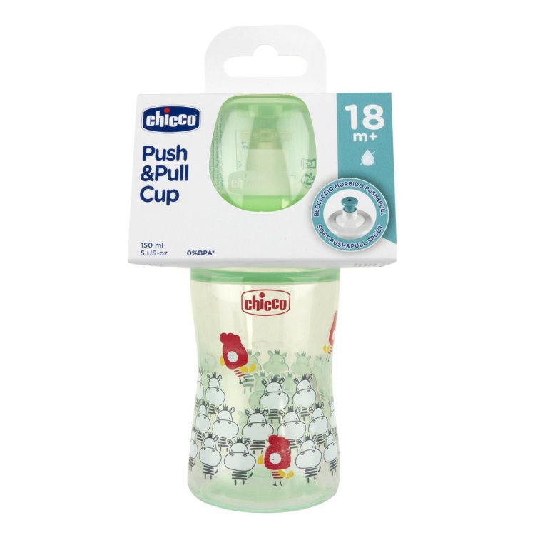 Chicco Tazza Push&Pull Antigoccia per Bambini 18+ Mesi