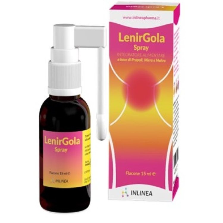 Inlinea Lenirgola Spray Gola con Propoli Mirra Malva Senza Glutine 15ml