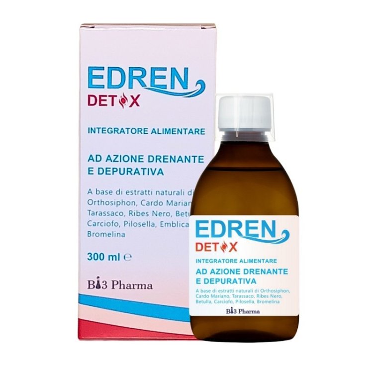 Bi3 Pharma Edren Detox Integratore Alimentare per Drenaggio e Depurazione, 300ml Bi3 Pharma Edren Detox Integratore Alimentare per Drenaggio e Depurazione, 300ml
