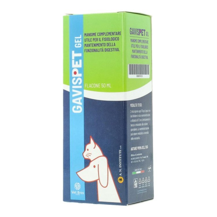 Avicenna Natural Institute Gavispet Gel Mangime per Cani e Gatti contro Iperacidit&agrave; Gastrica 50ml