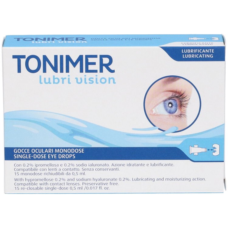 Tonimer Lubri Vision Gocce Oculari Lubrificanti Monodose 15x0.5ml Senza Conservanti Tonimer Lubri Vision Gocce Oculari Lubrificanti Monodose 15x0.5ml Senza Conservanti