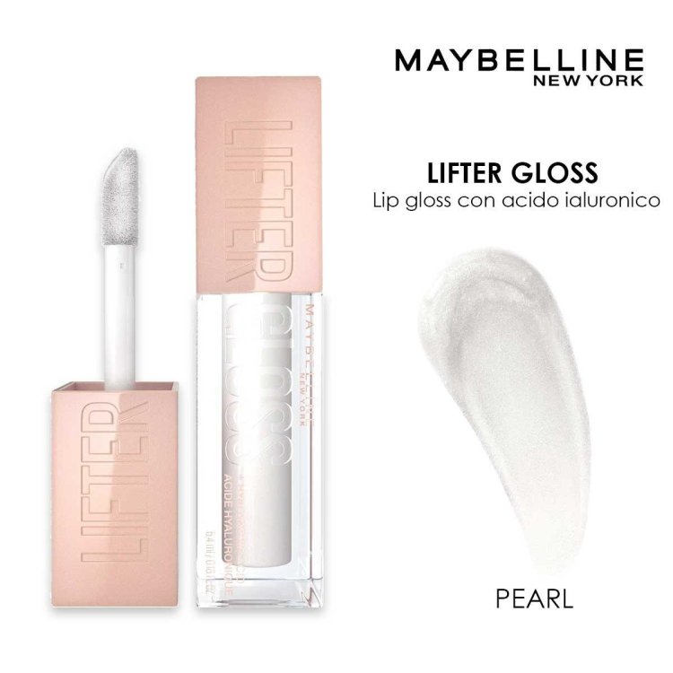 Maybelline Lifter Gloss Lucidalabbra con Acido Ialuronico 001 Pearl 5,4ml