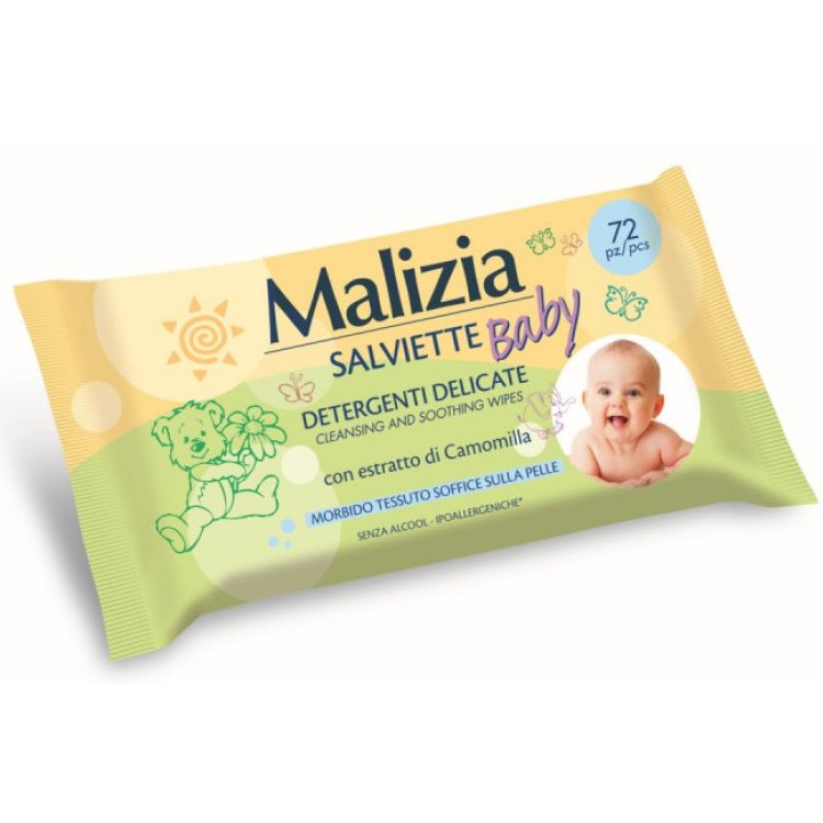 Malizia Salviettine Multiuso all'Aloe 72 Pezzi