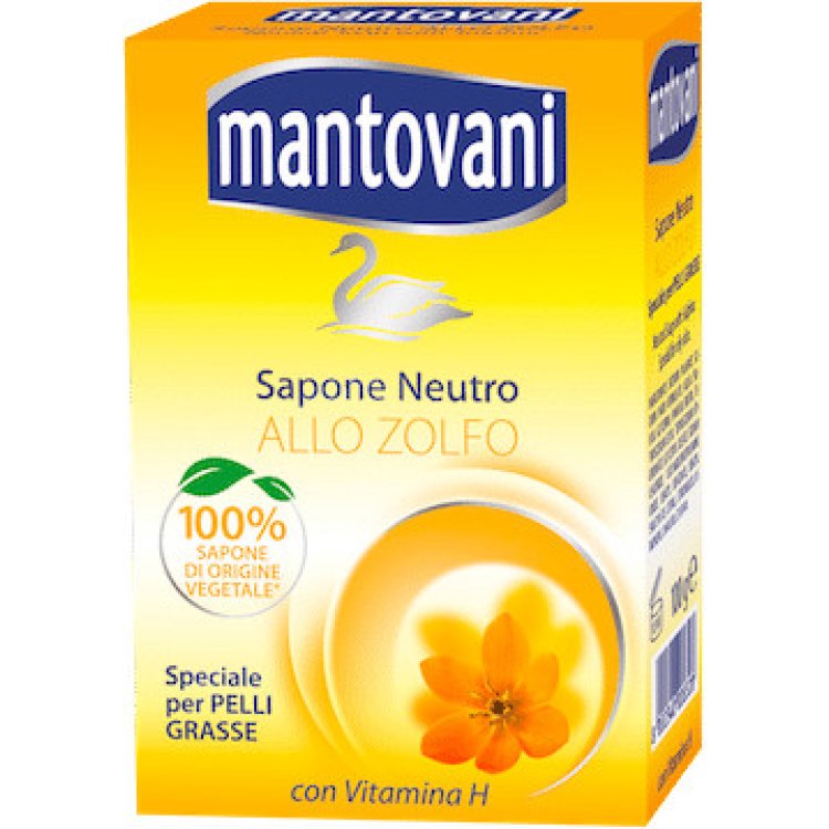 Mantovani Sapone Neutro con Zolfo Purificante per Pelli Grasse 100g