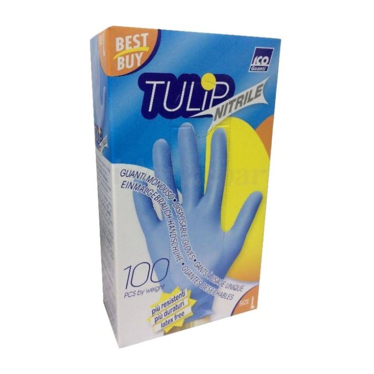 Tulip Guanti Monouso Nitrile Blu Taglia L 100 Pezzi