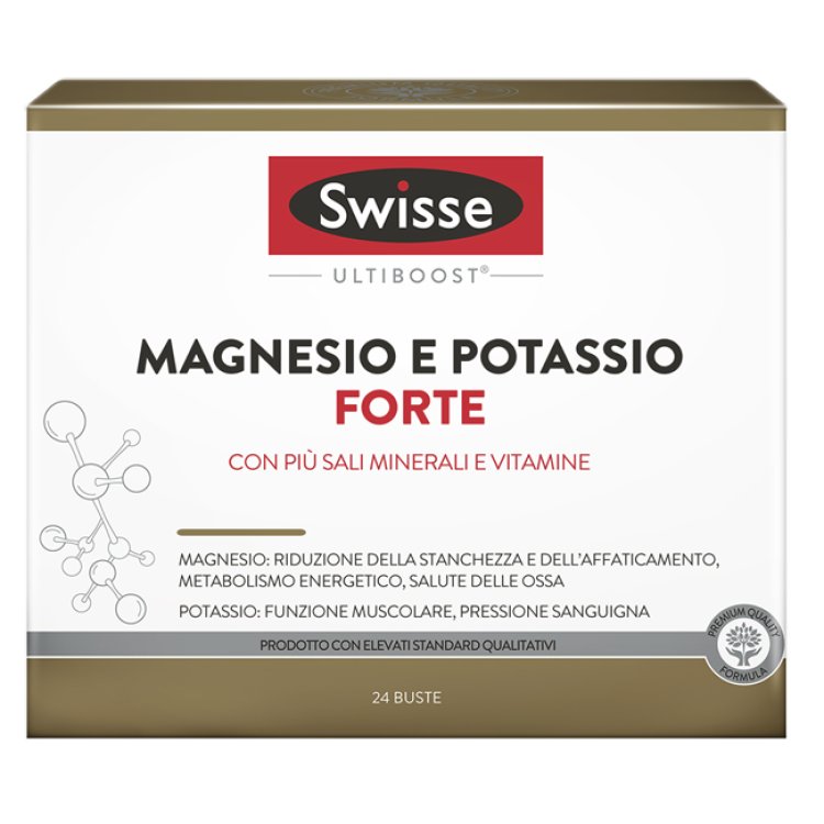 Swisse Magnesio e Potassio Forte - Integratore per stanchezza ed affaticamento - 24 buste