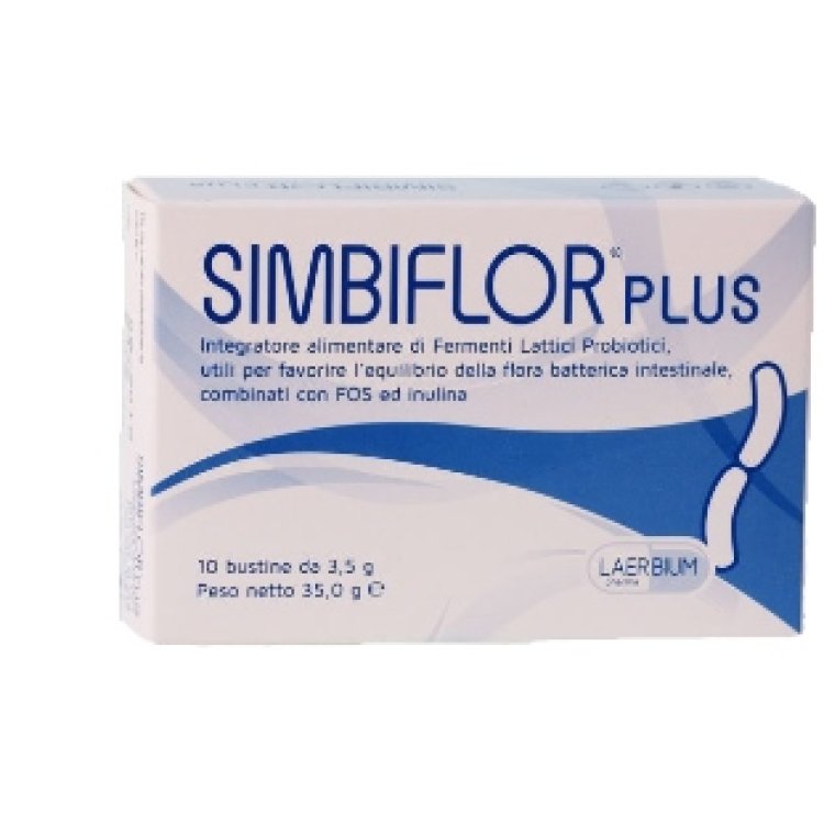 Simbiflor Plus - Integratore per l'equilibrio della flora batterica intestinale - 10 bustine