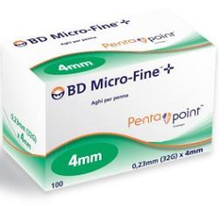 Ago BD Microfine Penta Point 100 Aghi per Penna Insulina G32 4mm