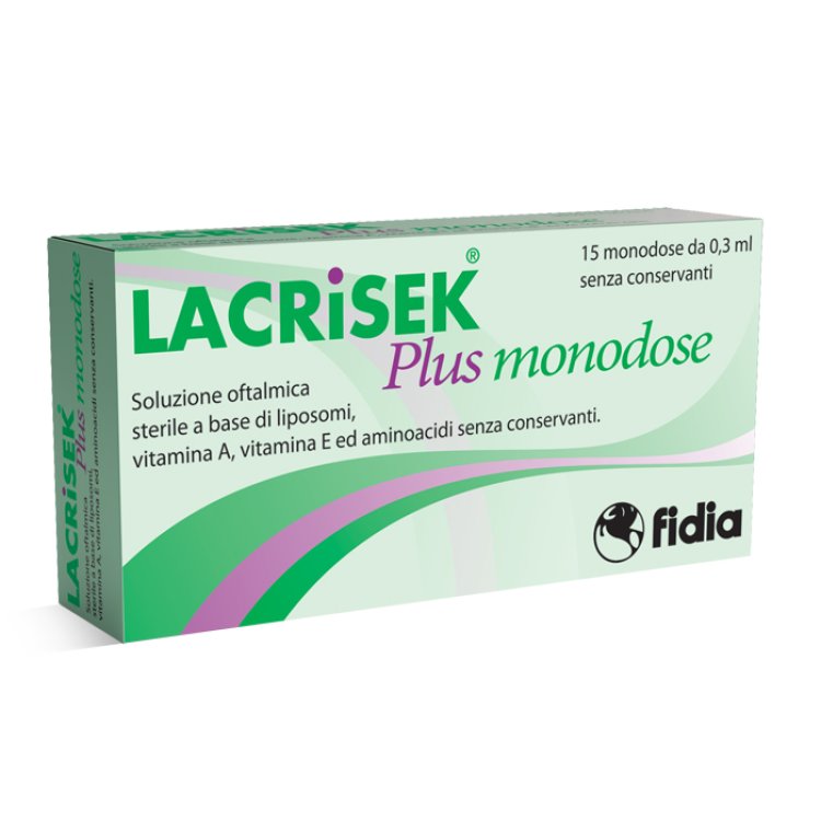 Lacrisek Ofta Plus - Soluzione Oftalmica - 15 Flaconcini Monodose da 0,3 ml