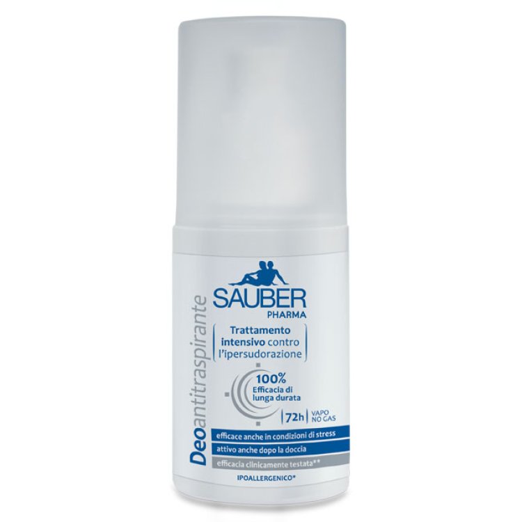 Sauber Deodorante Antitraspirante Vapo No-Gas 72 ore - Trattamento intensivo contro l'ipersudorazione - 75 ml