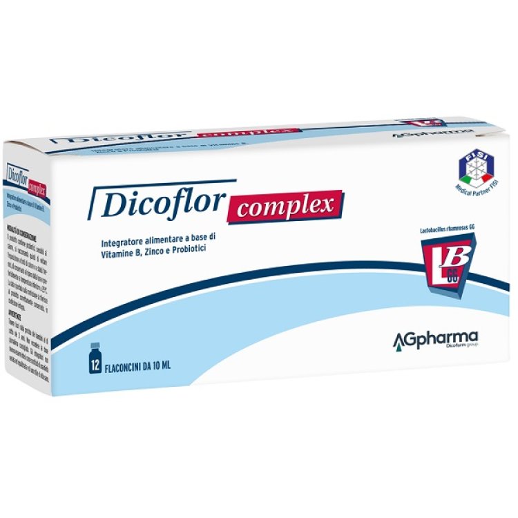 Dicoflor Complex - Integratore per l'equilibrio della flora batterica intestinale - 12 flaconcini