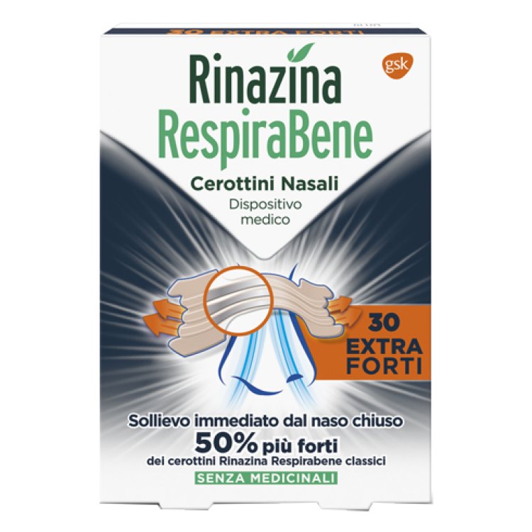 Rinazina Respirabene Cerotto Nasale Extra Forte 30 Pezzi
