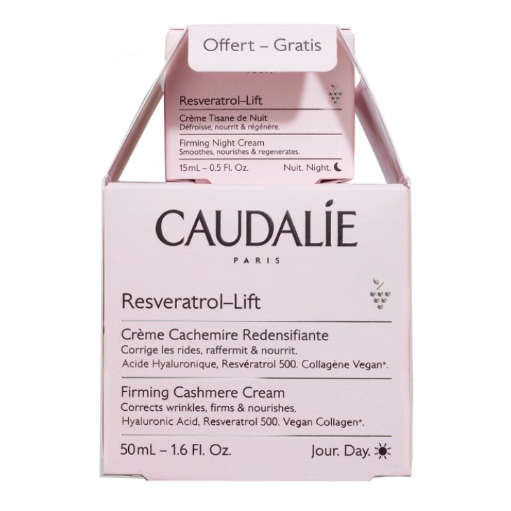 Caudalie Cofanetto Resveratrol Lift - Crema Cachemire Ridensificante 50 ml + Crema Tisana della Notte 15 ml