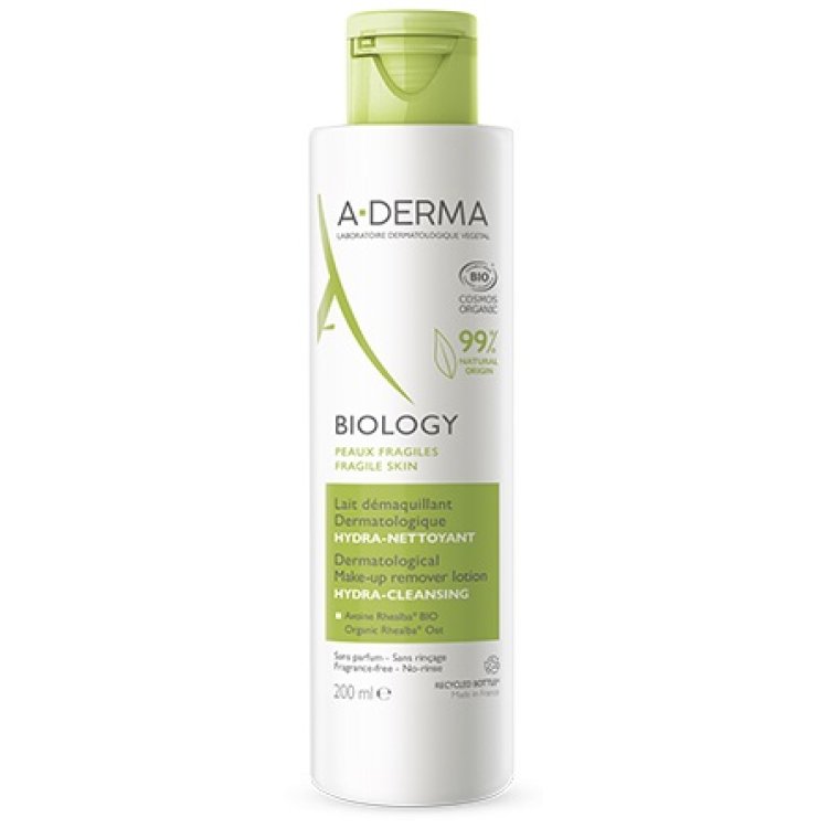 A-Derma Biology Latte Struccante - Latte detergente per pelle secca e sensibile - 200 ml