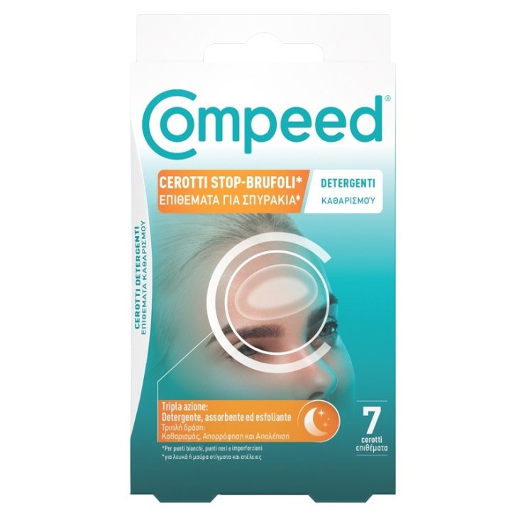 Compeed Cerotti Detergenti Stop Brufoli Tripla Azione - Cerotti coprenti per brufoli - 7 cerotti