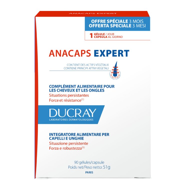 Anacaps Expert - Integratore alimentare per il benessere di capelli e unghie - 90 capsule