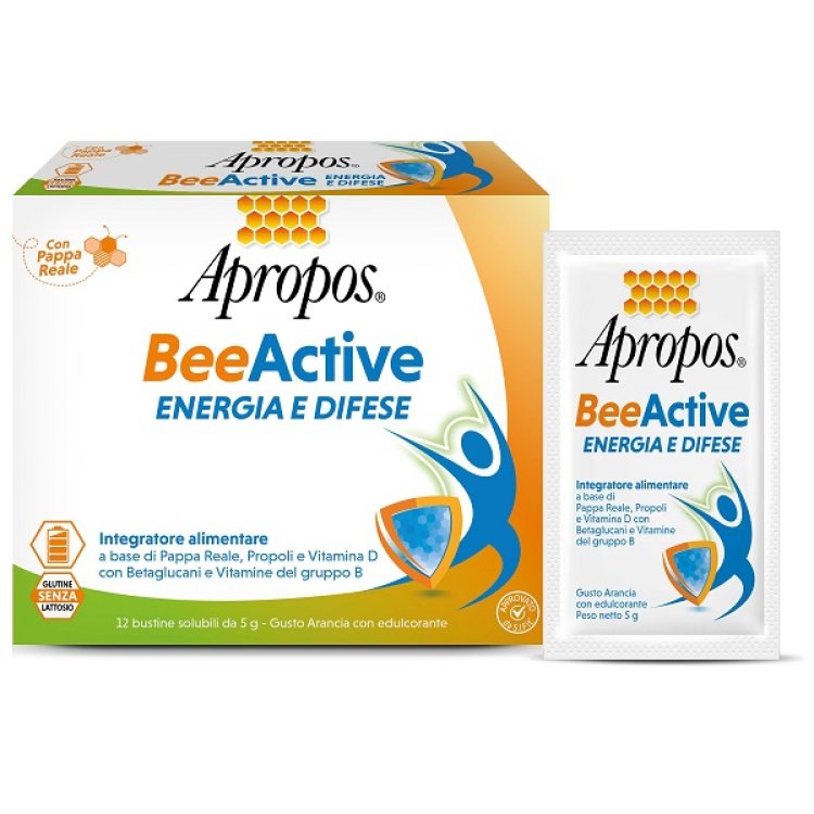 Apropos Bee Active Energia e Difese - Integratore energizzante e immunostimolante - 12 bustine